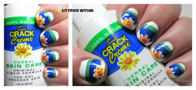 Zim's Crack Creme-inspired nail art