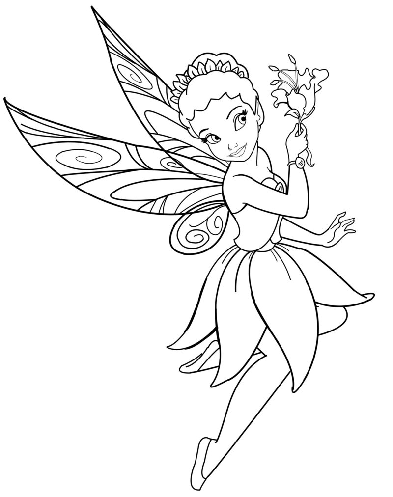 Disney Characters Fairies " Iridessa " Coloring Sheet