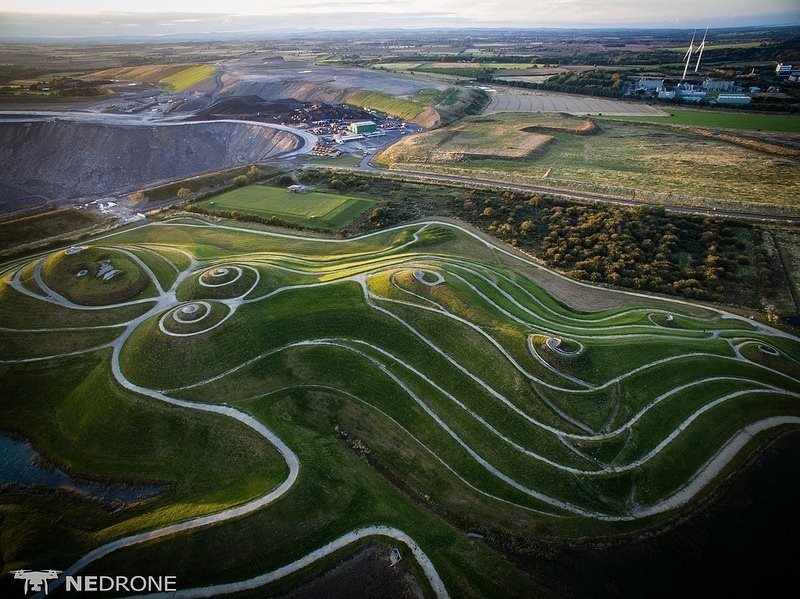 And the views you can get while walking around the land sculpture are pretty unbelievable. - An Ariel View Of These Mysterious Lines Reveals A Naughty Secret.