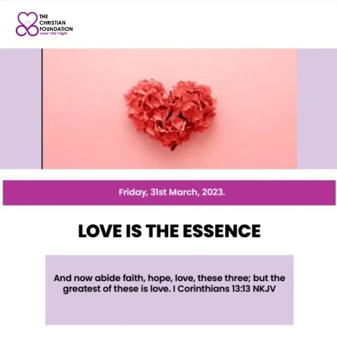 LOVE IS THE ESSENCE | LOVE, LIGHT AND LIFE 