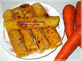 Carrot Poli | Sweet Carrot Stuffed Boli | Sweet Carrot Puran boli | கேரட் போளி