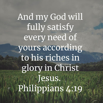 Bible Verse Of The Day To Memorize Philippians 4:19
