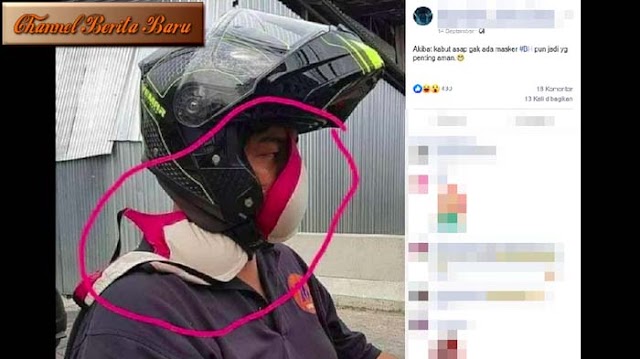 Viral Pria Pakai Masker Bra Disebut Buat Lawan Kabut Asap