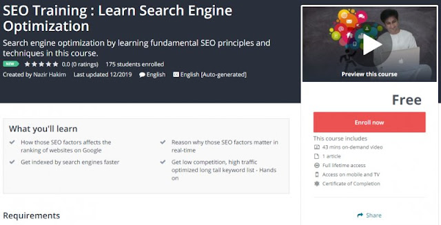 [100% Free] SEO Training : Learn Search Engine Optimization
