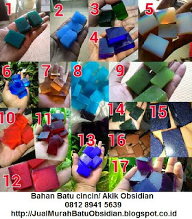 Jual (kegunaan)murah bahan batu akik obsidian asli mentah berbagai warna/varian