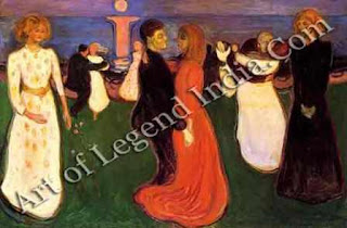 The Great Artist Edvard Munch Painting “The Dance of Life” 1899-1900 49 ½ x 75" National Gallery, Oslo 