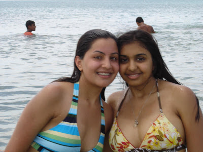 indian girls in bikini at goa beach