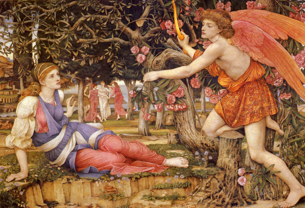 John Roddam Spencer Stanhope: Love and the maiden, 1877