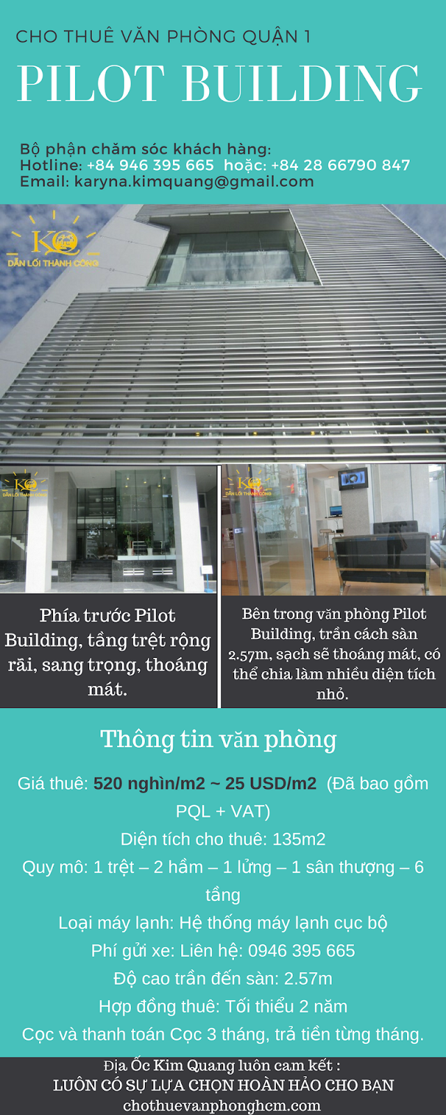 Văn phòng cho thuê quận 1 Pilot building