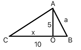 משולש בסיס 10 גובה 5