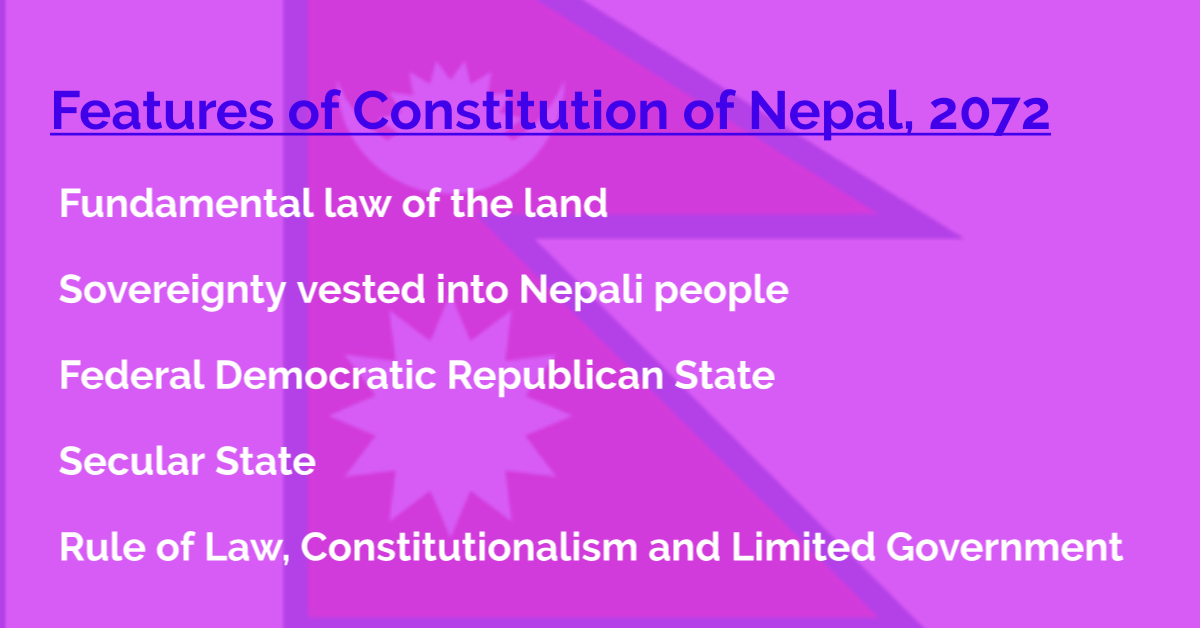 features of the constitution of Nepal 2072
