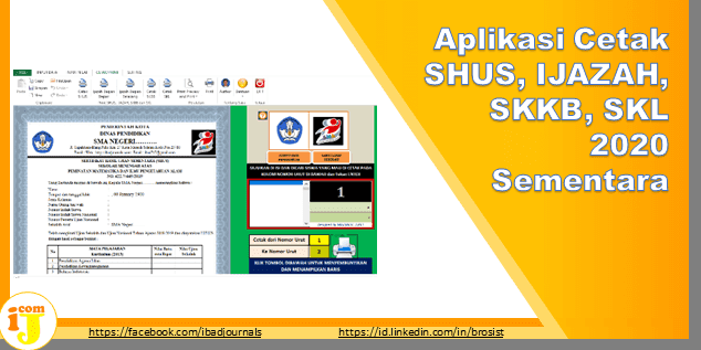 Aplikasi Cetak SHUS, IJAZAH, SKKB, SKL 2020 Sementara