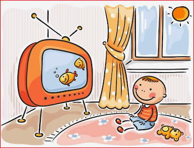 Image result for gambar animasi ibu dan anak menonton tv