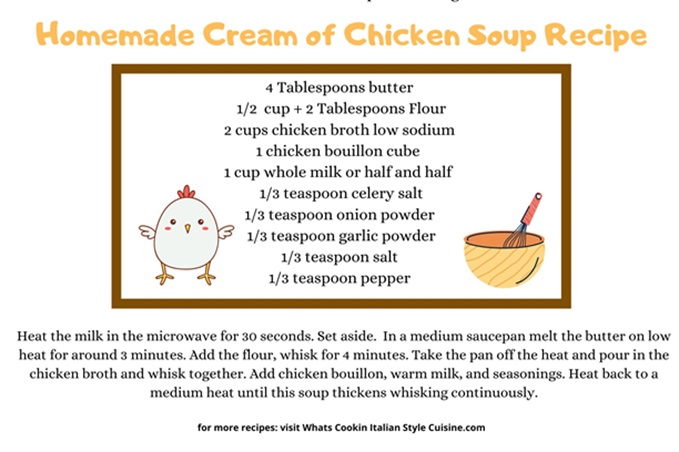 how to make homemade Cream of Chicken Soup