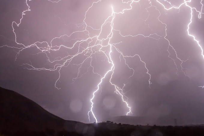 tempestade de raios, vendaval e até granizo no ES