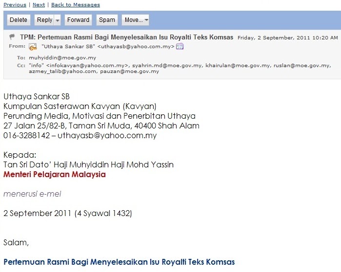 Surat Arahan Guna Emel Rasmi