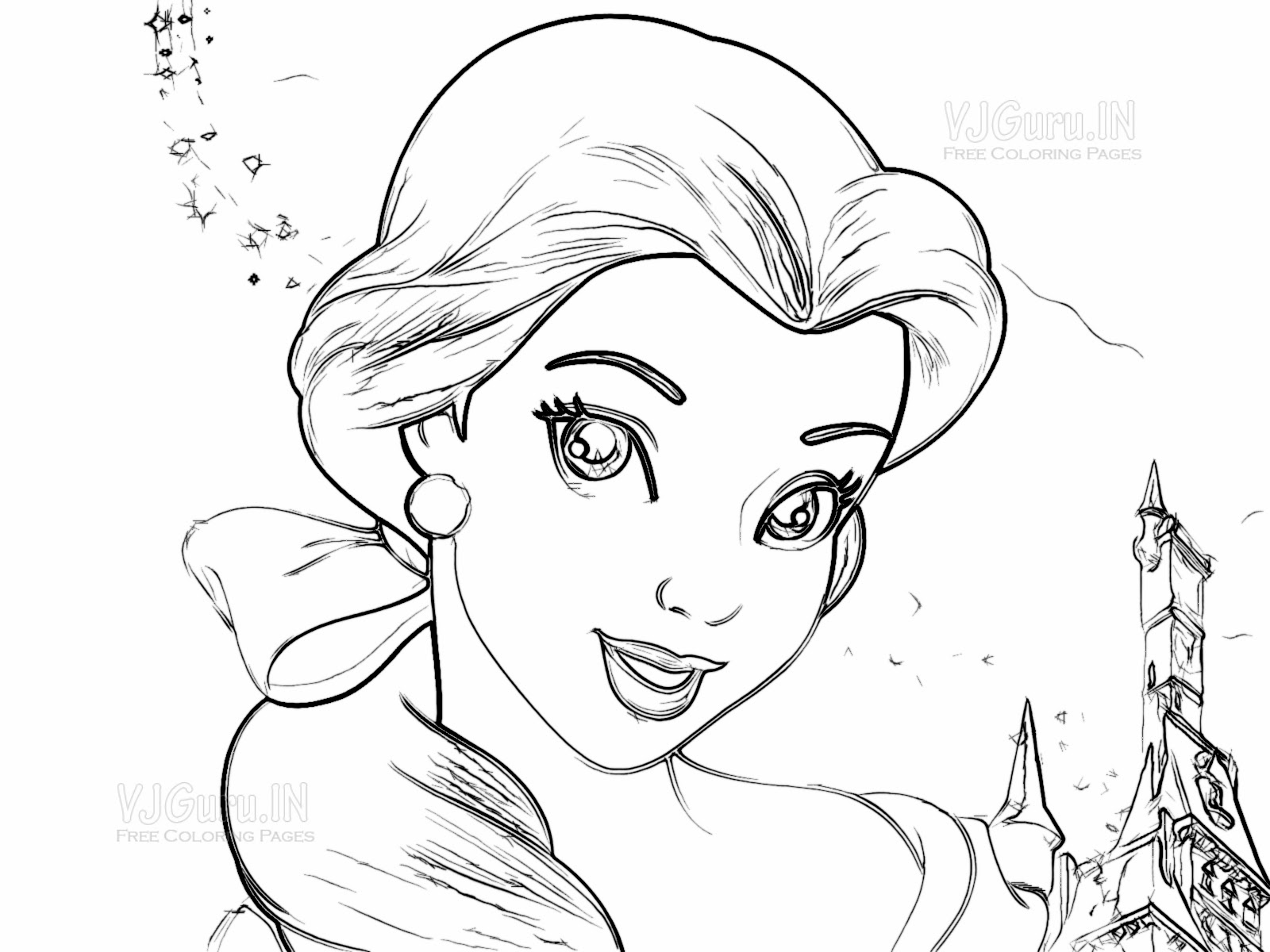  Cartoon Girl Coloring Pages 1