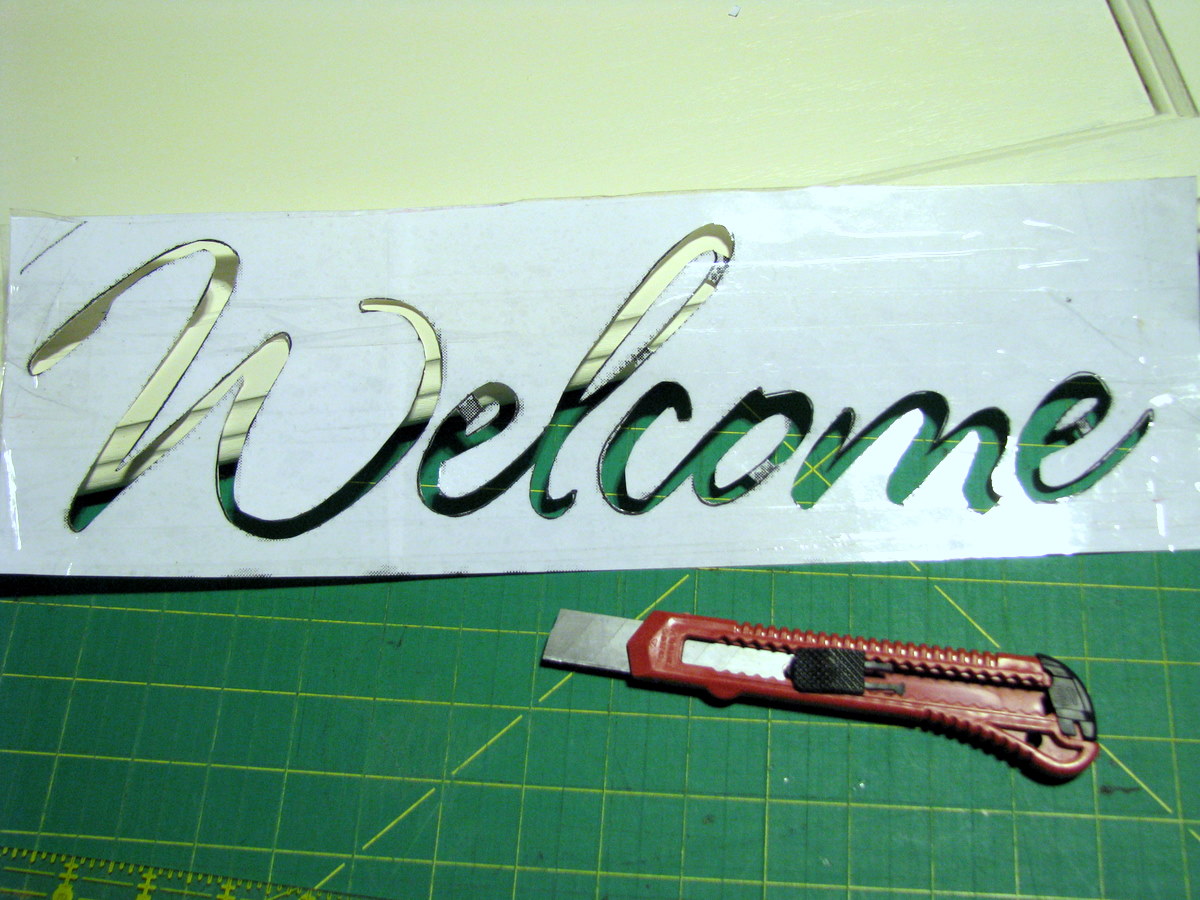 Free Printable Welcome Stencil for Front Door