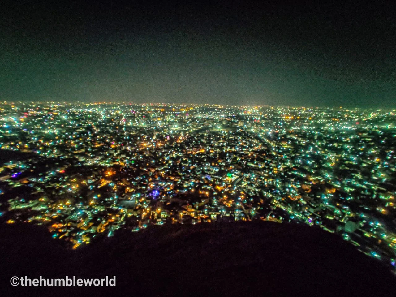 Night View of Jaipur City from Padao Restaurant