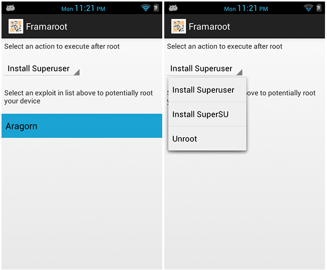 Framaroot App Features