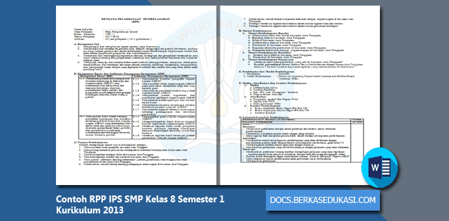 Contoh RPP IPS SMP Kelas 8 Semester 1 Kurikulum 2013 Tahun 2019-2020 - Dokumen Berkas Edukasi