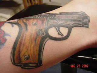 gun tattoos, tattoos