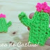 Hermoso Aplique de Cactus Tejido a Crochet