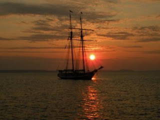 Tall ship at Savary Island