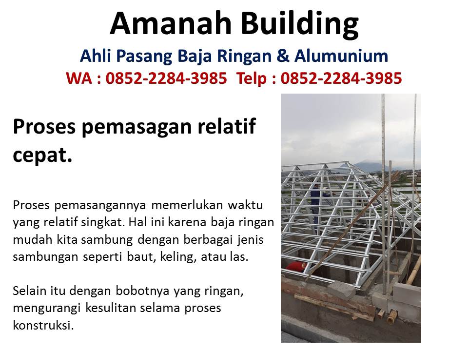 harga kanopi baja ringan atap genteng metal