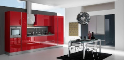 Modern Retro Kitchen design Red and White Kitchen design ideas