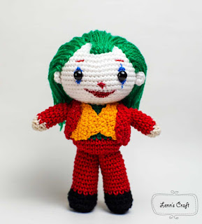 Joker amigurumi crochet toy