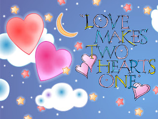 Love Makes Two Hearts One Love Wallpaper