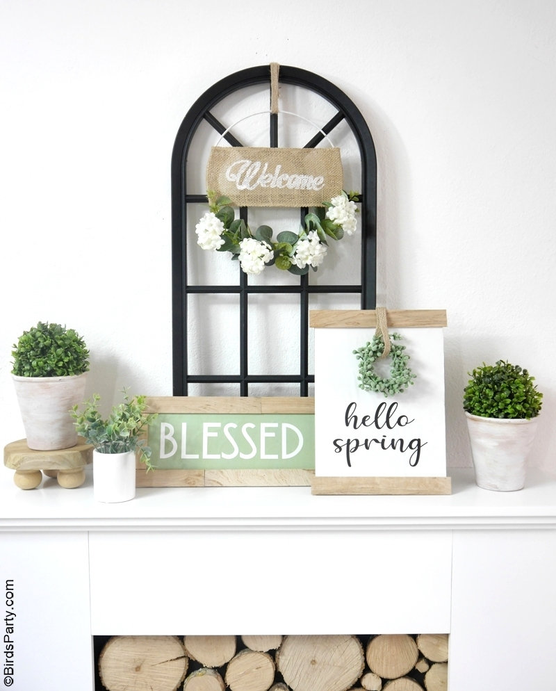 Farmhouse Trash To Treasure DIY Décor for Spring - easy, inexpensive craft projects that uses recycled materials and FREE printables to download! by BirdsParty.com @BirdsParty #diy #carfts #freeprintables #farmhousedecor #farmhouse #trashtotreasure #farmhousecrafts #farmhousesign #modernfarmhouse