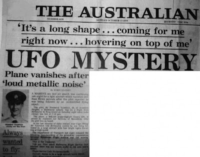 Frederick Valentich UFO Mystery newspaper article