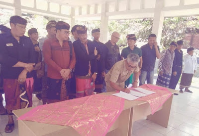 35 Calon Perbekel di Kecamatan Baturiti Teken Deklarasi Damai