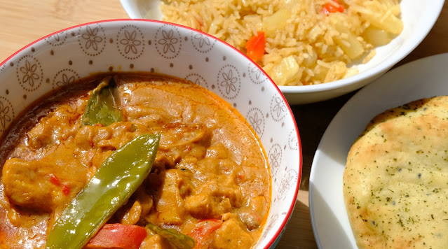 Peanunt Butter Curry in a bowl on a sunny day
