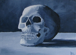 skull painting acrylic