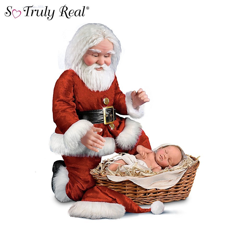 Cheryl Hill The Wonder Of Christmas Santa And Baby Jesus Doll Set, Image