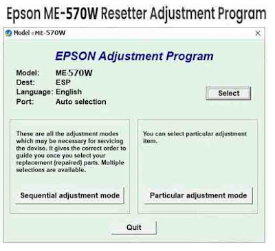 Epson ME Office 570W Resetter Tool Free Download