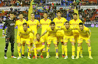 REAL SPORTING DE GIJÓN - Gijón, Asturias, España - Temporada 2015-16 - Pichu Cuéllar, Sergio Álvarez, Vranjes, Luis Hernández, Pablo Pérez y Carmona; Jony, Lora, Nacho Cases, Sanabria e Ismael - LEVANTE UD 0 SPORTING DE GIJÓN 0 - 04/04/2016 - Liga de 1ª División, jornada 31 - Valencia, España, estadio Ciutat de Valencia