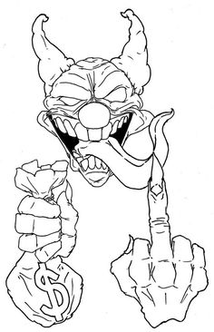 Scary Cartoon Coloring Page - Free Printable Coloring