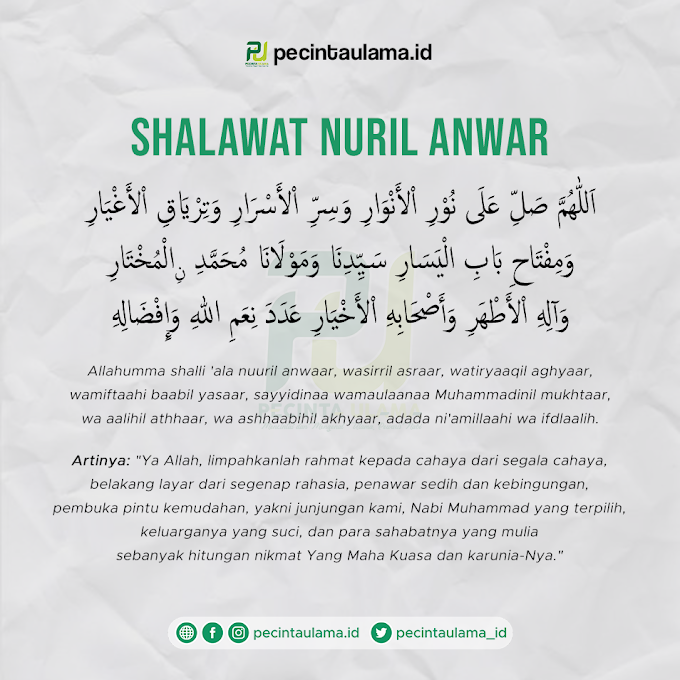 Teks Shalawat Nuril Anwar
