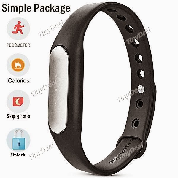 Simple Package Fashion New Xiaomi MiBand Smart Bracelet Silicone Band Wristband Watch