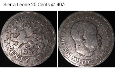 Sierra Leone 20 Cents 40/-