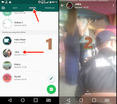 Menyimpan video dan foto dari status whatsapp ke Folder