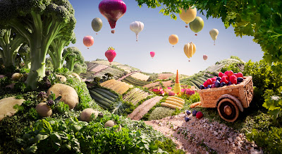 Paisajes diseñados con comida Carl Warner Landscapes designed with food