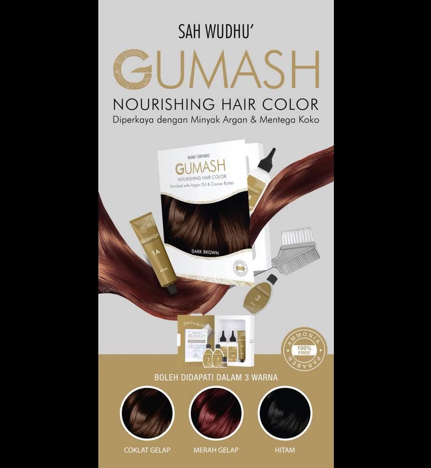 GUMASH HAIR COLOR PEWARNA  RAMBUT  HALAL  DAN PATUH SYARIAH 