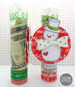 SRM Stickers Blog - Snowman Mini Tubes by Annette - #srmpress #srmstickers #stockingstuffers #tubes #containers #stickers 