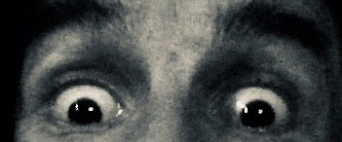 Black and white animation of OregonLeatherboys eyeballs wiggling around
