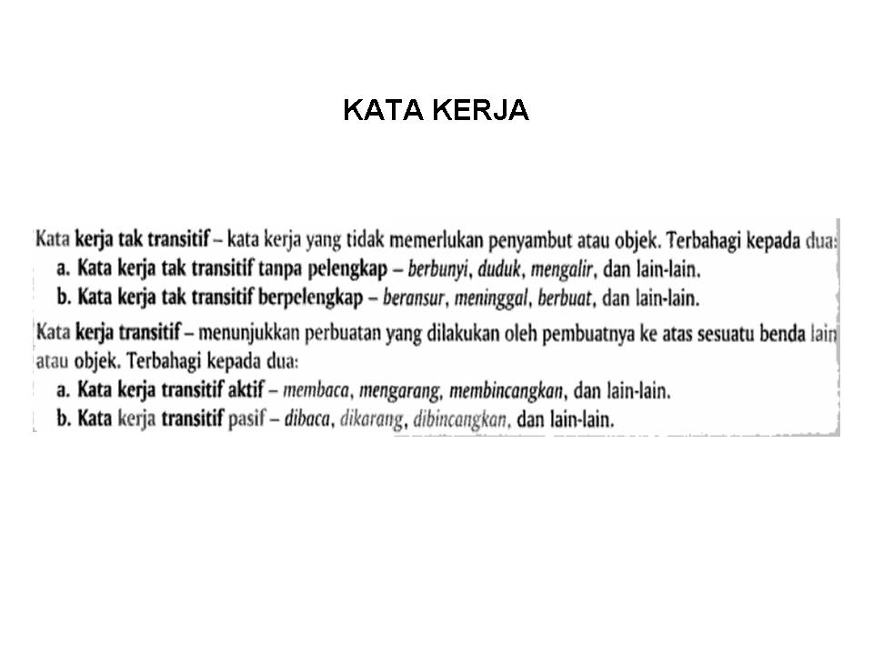 Bahasa Melayu Tingkatan 2: KATA KERJA